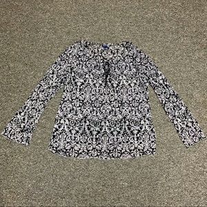 Black & Grey Patterned Blouse